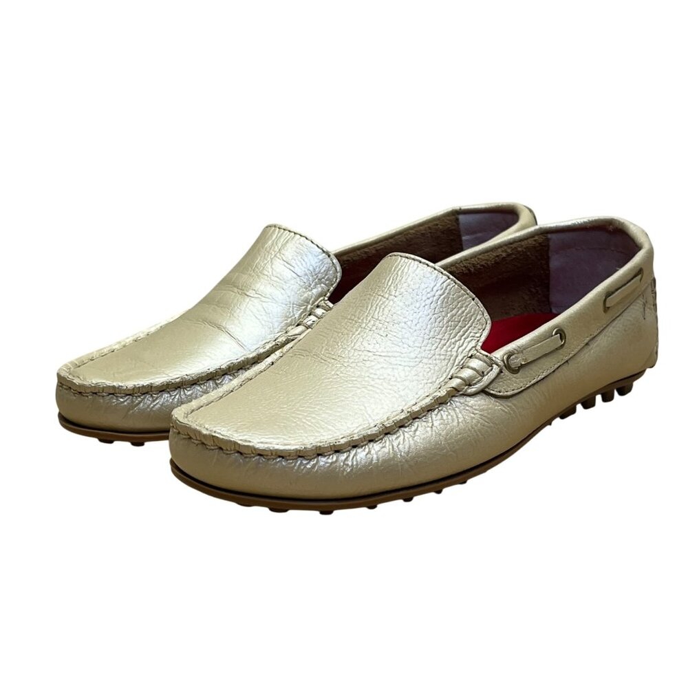 Velez Women’s Beige Leather Denver Casual Driving Loafers Size 6.5 - Picture 3 of 9